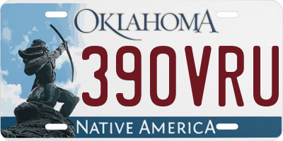 OK license plate 390VRU