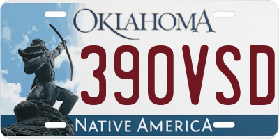 OK license plate 390VSD