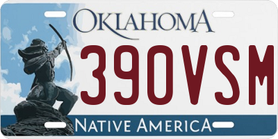 OK license plate 390VSM