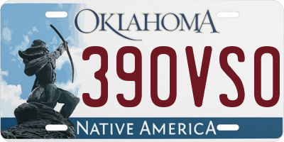 OK license plate 390VSO