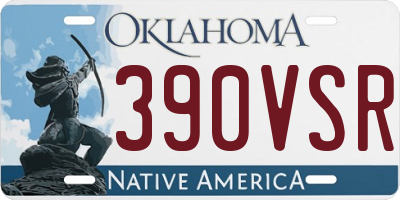 OK license plate 390VSR