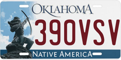 OK license plate 390VSV