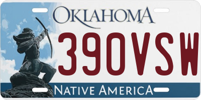 OK license plate 390VSW