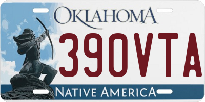 OK license plate 390VTA
