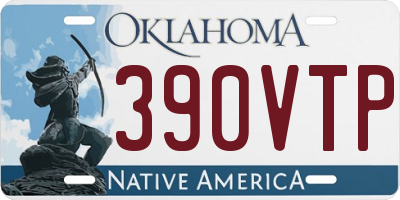 OK license plate 390VTP