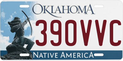 OK license plate 390VVC