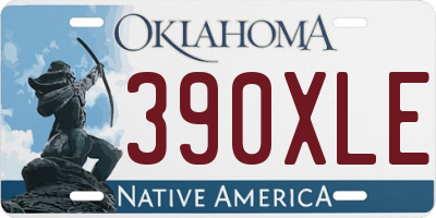 OK license plate 390XLE