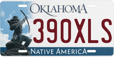 OK license plate 390XLS