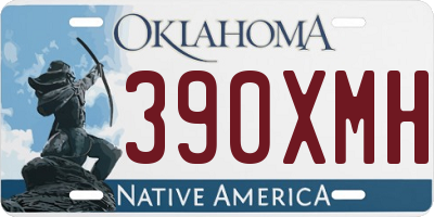OK license plate 390XMH