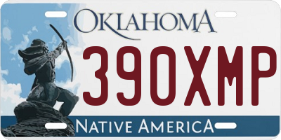 OK license plate 390XMP