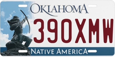 OK license plate 390XMW