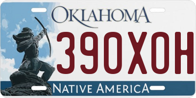 OK license plate 390XOH
