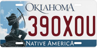 OK license plate 390XOU