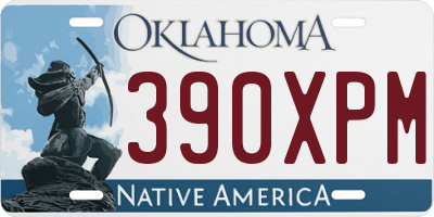 OK license plate 390XPM