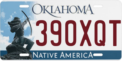 OK license plate 390XQT
