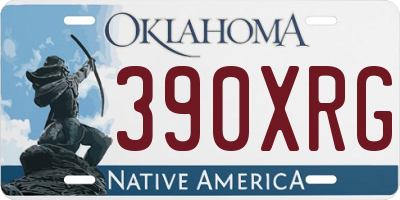 OK license plate 390XRG