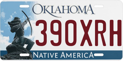 OK license plate 390XRH