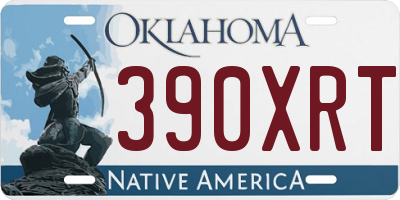OK license plate 390XRT