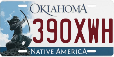 OK license plate 390XWH