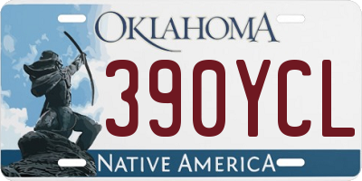 OK license plate 390YCL