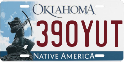 OK license plate 390YUT