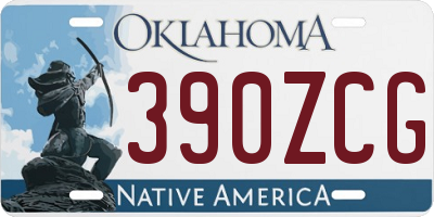 OK license plate 390ZCG