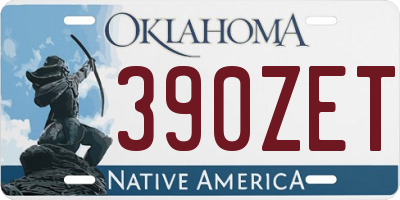 OK license plate 390ZET