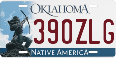 OK license plate 390ZLG