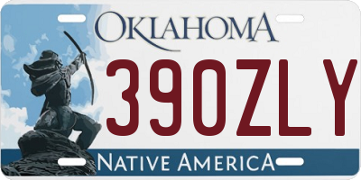 OK license plate 390ZLY