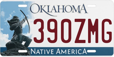 OK license plate 390ZMG