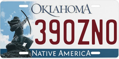 OK license plate 390ZNO