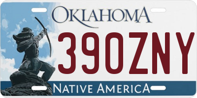 OK license plate 390ZNY