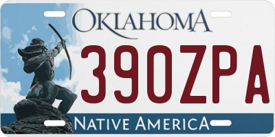 OK license plate 390ZPA
