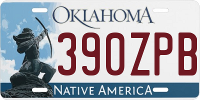OK license plate 390ZPB