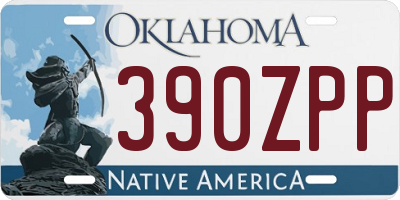 OK license plate 390ZPP