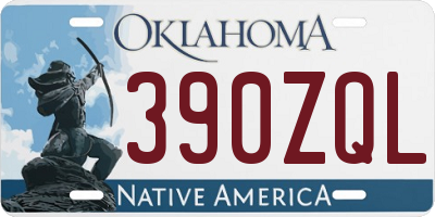OK license plate 390ZQL