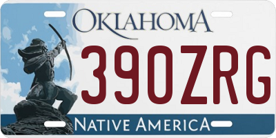 OK license plate 390ZRG