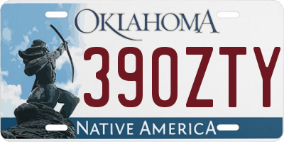 OK license plate 390ZTY
