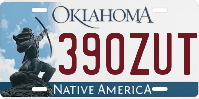 OK license plate 390ZUT