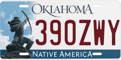 OK license plate 390ZWY