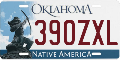 OK license plate 390ZXL