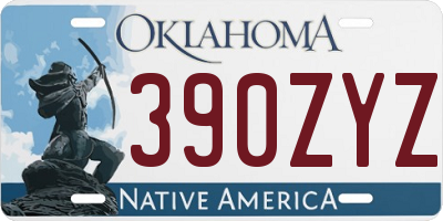 OK license plate 390ZYZ