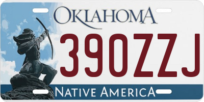 OK license plate 390ZZJ