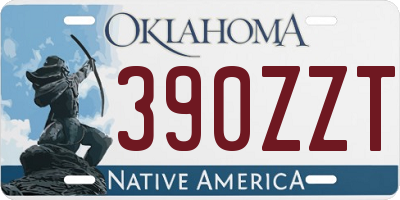 OK license plate 390ZZT