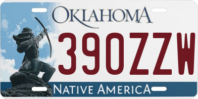 OK license plate 390ZZW