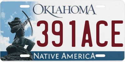 OK license plate 391ACE