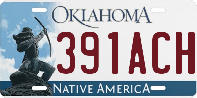 OK license plate 391ACH