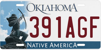 OK license plate 391AGF