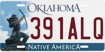 OK license plate 391ALQ
