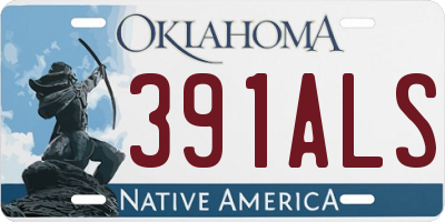 OK license plate 391ALS